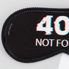 Маска для сна not found, 19.3 х 9.5 см, цвет черный Svoboda Voli