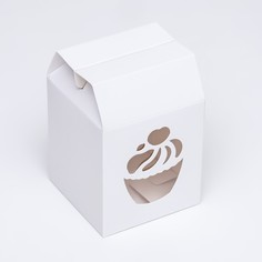 Коробка под десерты, белая, 15×10×10 см Upak Land