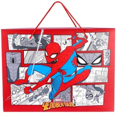 Пакет подарочный-коробка, 40 х 30 х 15 см, упаковка, человек-паук Marvel