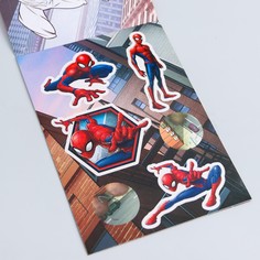 Книга с наклейками, набор для творчества детский Marvel