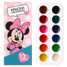 Акварель медовая минни маус, 12 цветов, в картонной коробке, без кисти Disney