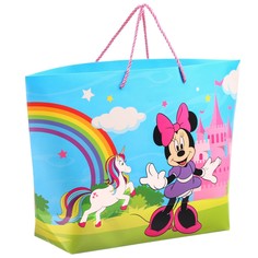 Пакет подарочный, 46х31х13 см, упаковка, минни маус и единорог Disney