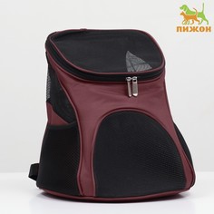 Рюкзак для переноски кошек и собак, 31,5 х 25 х 33 см, коричневый Пижон