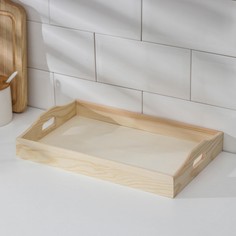 Поднос для завтрака доляна woodie, 32×20 см, сосна