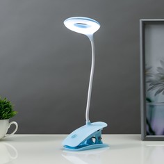 Настольная лампа сенсорная 16751/1 led 2 вт 6000к usb акб синий 14.5×6×41 см risalux