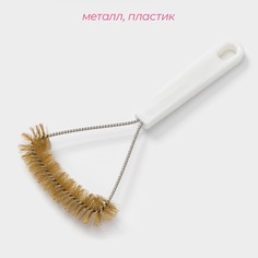 Щетка для чистки посуды и решеток-гриль доляна, 23,5×11 см, с металлической щетиной