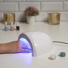 Лампа для гель-лака luazon luf-17, uv/led, 48 вт, 30 диодов, таймер 5/36/60 с, usb, белая