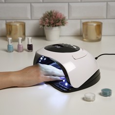 Лампа для гель-лака luazon luf-03, uv/led, 120 вт, 45 диодов, таймер 10/30/60, 220 в, белая