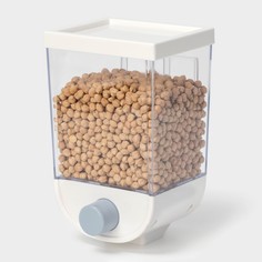 Контейнер с дозатором для хранения сыпучих продуктов ricco, 11,8×9,5×19 см, 1 л, белый
