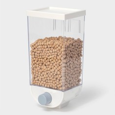Контейнер с дозатором для хранения сыпучих продуктов ricco, 11,8×9,5×25,5 см, 1,5 л, белый
