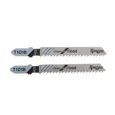 Пилки для лобзиков тундра, по дереву, прямой рез, hcs, 50/75 х 2.5 мм, 2 шт. Tundra
