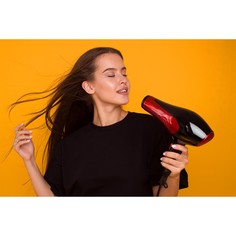 Фен luazon lge-004, 3800 вт, 2 скорости, 3 температурных режима, красно-черный