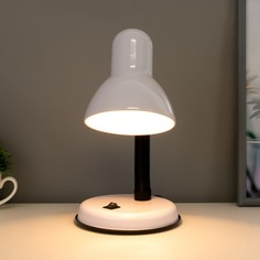 Лампа настольная е27, с выкл. (220 в) белая 34×14×14 risalux