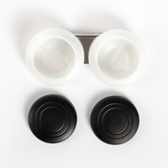 Масленки, 2 штуки, пластиковые, для красок, с закручивающимися крышками, с держателем Calligrata