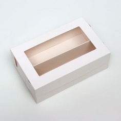 Коробка для макарун, с ложементом, белая 16.5×10.5×5.5 см Upak Land