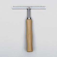 Расческа-грабли wood с деревянной ручкой, 13 х 9,5 см Пижон