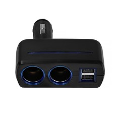 Разветвитель прикуривателя torso, 12-24 в, usb 2a, подсветка
