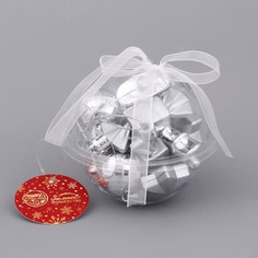 Ёлочные игрушки, пластик, набор d-3,5 см, 10 шт Зимнее волшебство