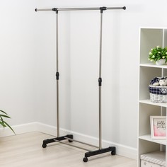 Вешалка - стойка напольная для одежды доляна, подставка для обуви, телескопическая балка 80(145) см, высота 90(160) см, ширина 43 см