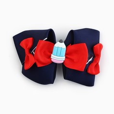 Бант для волос на заколке школьный, 12 см, холодное сердце Disney