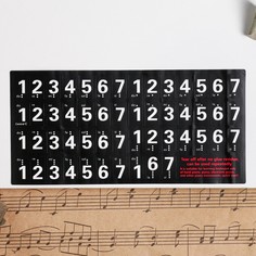 Наклейки на клавиши пианино 2,4 х 1,4 см, 88 клавиш Music Life