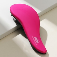 Массажная расческа волна beauty fox, цвет розовый, beauty fox