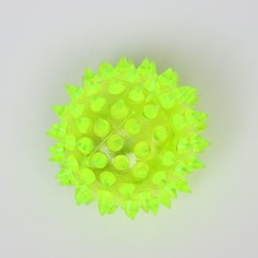 Мяч светящийся для собак средний, tpr, 5,5 см, желтый Пижон