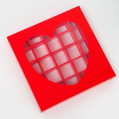 Коробка для 25 конфет, 22×22×3.5 см. кондитерская упаковка Upak Land