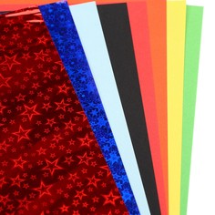 Бумага цветная с голографией а4, 8 листов, 8 цветов, 80 г/м², человек-паук Marvel