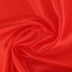 Ткань для рукоделия, атлас, однотонный красный, лоскут 50 × 50 см Страна Карнавалия