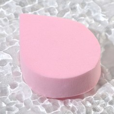 Спонж-капля плоская love, увеличивается при намокании, цвет розовый, beauty fox
