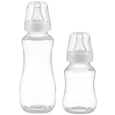 Бутылочки для кормления m&b basic 150 и 250 мл, приталенные, белый, 2шт. Mum&Baby