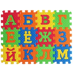 Игровой коврик-пазл, синий трактор