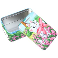 Копилка 14х10х5.8 см, металл, коты аристократы Disney