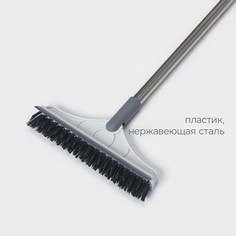 Щетка для пола и мытья труднодоступных мест, стыков, с водосгоном raccoon, ворс углом, 3 см, 107×22×4,5 см