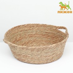 Экологичный лежак для животных (хлопок+рогоз), 40 х 30 х 15 см, Пижон