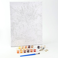 Картина по номерам на раме, с гирляндой Школа талантов