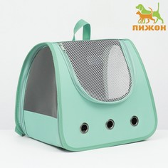 Рюкзак-переноска для кошек и собак, 35 х 30 х 26 см, голубой Пижон