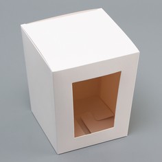 Коробка для кулича белая, кондитерская упаковка, 15 x 15 x 18 см Upak Land