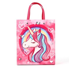 Пакет подарочный ламинированный с тиснением, единорог, минни маус, 23х27х11,5 см Disney
