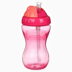 Поильник детский m&b с силиконовой трубочкой, от 9 мес., 340 мл., розовый Mum&Baby