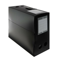 Папка-короб архивная а4, корешок 120 мм, пластик, calligrata, вырубная застежка, черная, до 1100 листов