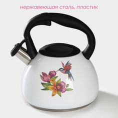 Чайник со свистком из нержавеющей стали доляна