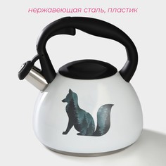 Чайник со свистком из нержавеющей стали доляна
