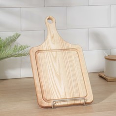 Подставка для крышек и разделочных досок доляна, 14×11×17 см, хромированная