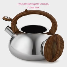 Чайник со свистком из нержавеющей стали доляна