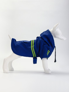 Куртка для собак с подкладом, размер l (дс 35, ог 47 см, вес 6-10 кг), синяя Пижон