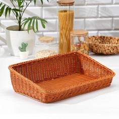 Корзина для продуктов доляна, 45×29×12 см, цвет коричневый