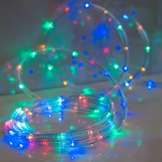 Гирлянда светодиодная, световой шнур luazon lighting 10 мм, ip65, 5 м, 24 led/м, 220 в, 8 режимов, свечение мульти