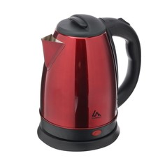 Чайник электрический luazon lsk-1804, металл, 1.8 л, 1500 вт, красный